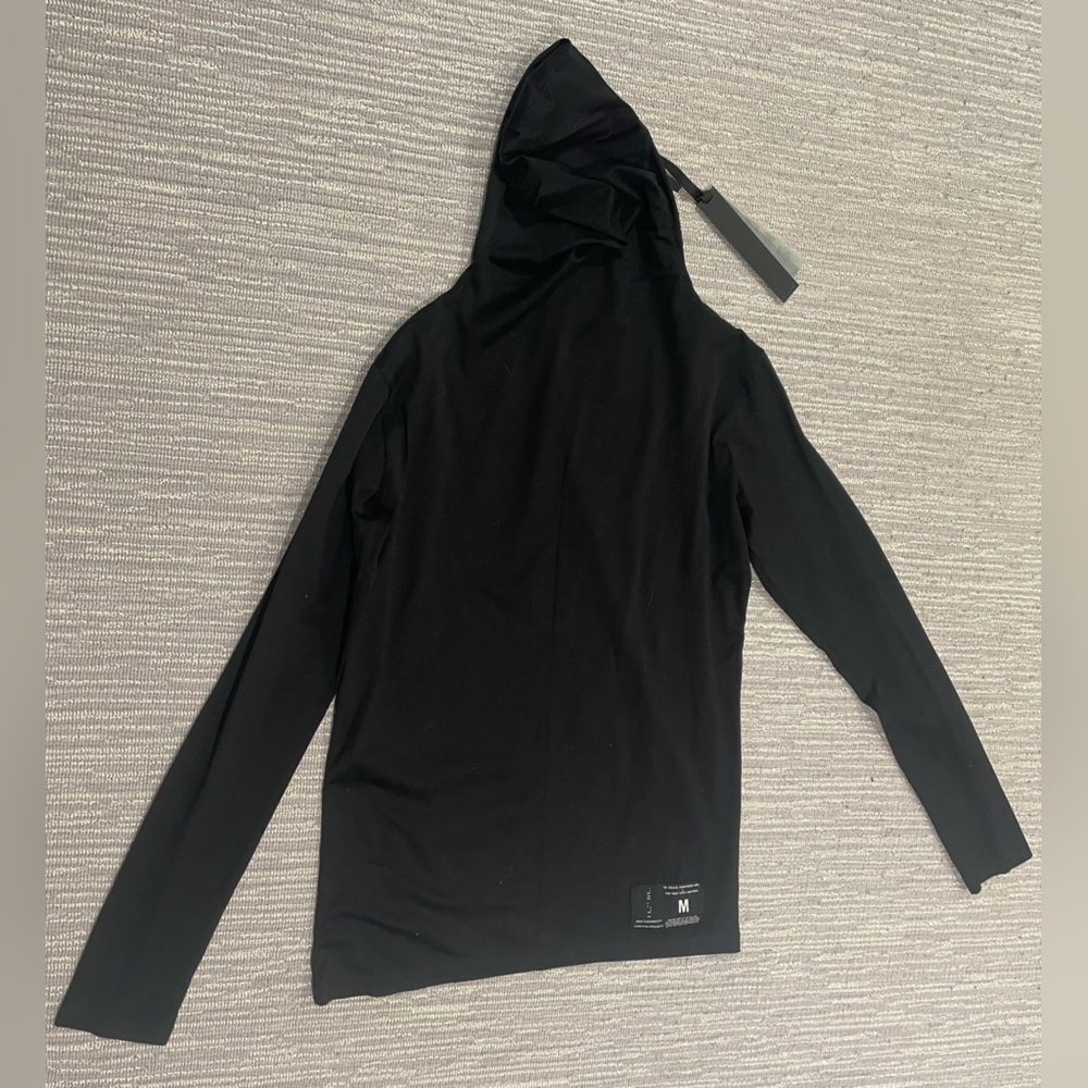 NWT Ben Tavertini Unravel Project Jersey Elongated Neck Black size Medium
